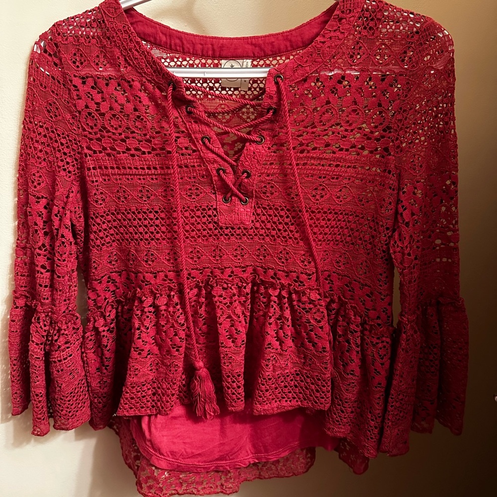 Crochet type shirt